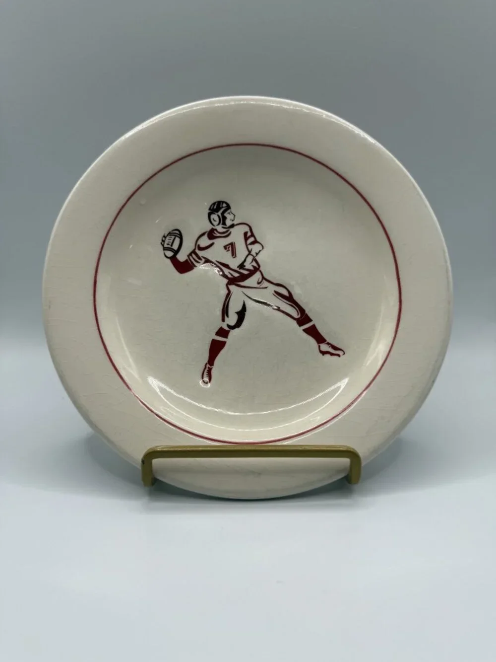 Williams Sonoma 'Vintage Football Collection' Snack Plate Set/4